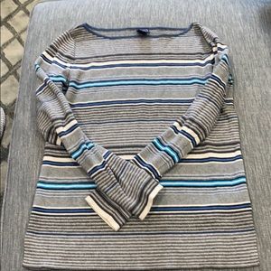 Gap boatneck striped sweater